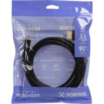 Cabo HDMI 2.0 4K 90º 2.5m Preto 4K90-025 Fortrek