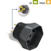 Adaptador de Tomada do Padrão Novo para Padrão Antigo - SMS