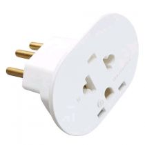 Adaptador 2P+T para Tomada NBR14136 10A 250V Branco - Tramontina