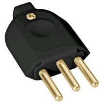 Plug Macho 3P 10A 250V Preto - Tramontina