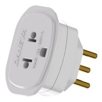 Tomada Adaptadora Universal para 2P+T 10A Branco - Daneva