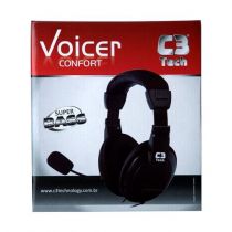 Headset com Microfone Voicer Confort Preto MI-2260 - C3Tech