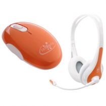 Headset + Mouse USB Summer Mod.F151A Laranja - Integris