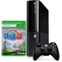 Console Xbox 360 4GB + Game Peggle 2 + Controle Sem Fio - Microsoft