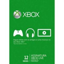 Game Microsoft 12 Month Gold Card Xbox Live - 52M-00473 - Microsoft