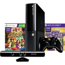 Console Xbox 360 4Gb Com 2 Jogos Controle Sem Fio E Kinect Sensor - Microsoft