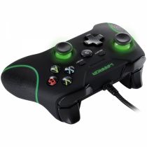 Controle Joystick Warrior PC/Xbox 360, Preto/Verde, JS079 - Multilaser 