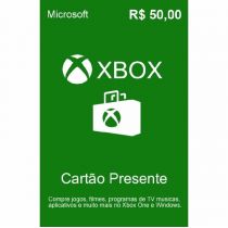 Card Live Cartão Presente Xbox Live R$50 - Microsoft