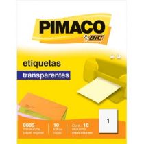 Etiqueta transparente 0085 c/ 10 (279,4 x 215,9) - Pimaco