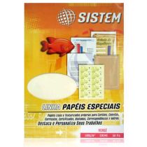 Papel VERGÊ Creme pack com 50 Folhas Sistem CS 9781