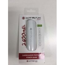 Carregador Portátil 2600mAh Branco - Xtrax