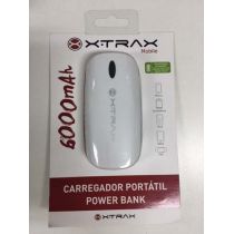 Carregador Portátil 6000mAh Branco - Xtrax