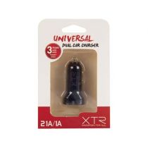 Carregador Veicular Portátil Preto 2 Saídas USB - Xtrax
