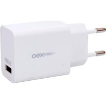Carregador USB 01 Porta 18W Branco CG202 - Oex