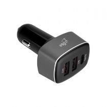 Carregador Veicular 3 Portas 3A Preto CC3SPPS - ELG