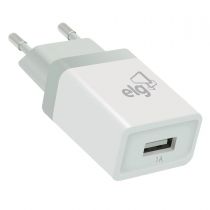 Carregador USB 1 Saída 1A Branco Bivolt WC1A - ELG