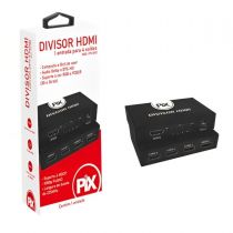 Divisor HDMI 1.3 1 Entrada X 4 Saídas Chip Sce Preto - Pix