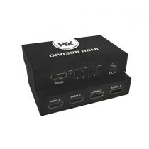 Divisor HDMI 1.3 1 Entrada X 4 Saídas Chip Sce Preto - Pix