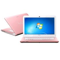 Notebook Sony VAIO Rosa SVE14113EBP Intel Core i3, 4GB, 500GB, LED 14 Windows 7 