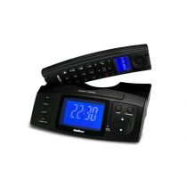 Telefone sem Fio Dect 6.0 Mod.TS66V c/ Identificador de Chamadas e Relógio Preto