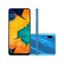 Smartphone Galaxy A30 64GB, 4GB RAM, 6,4”, Câmera Dupla, Azul - Samsung