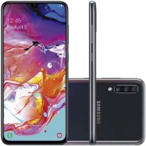 Smartphone Galaxy A70, 128GB, 4G, 6GB RAM, Tela 6,7”, Câm. Tripla + Selfie 32MP, Preto - Samsung 