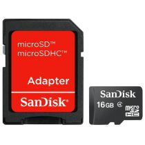 Cartão de Memória 16GB Micro SDHC Card + Adaptador SDHC Classe 4 Mod.SDSDQM-016G