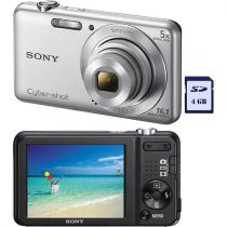 Câmera Digital Sony Cyber-shot DSC-W710 16.1 MP Zoom 5x Cartão de Memória 4GB Pr