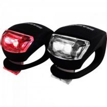 Kit Lanterna LED p/ Bike, Preto, 2 Peças - Brasfort 