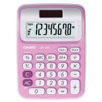 Mini Calculadora Casio MS-6NC-PK Visor 8 Dígitos Rosa