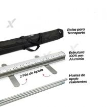 Suporte Banner Retrátil Roll Up 80x200cm - Fixcom