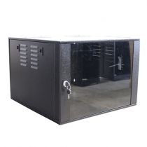 Rack com Porta de Vidro 4UX550MM Preto - Fibracem