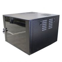 Rack com Porta de Vidro 4UX550MM Preto - Fibracem