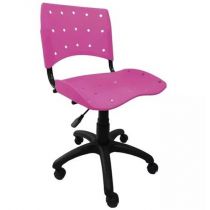 Cadeira Ergoplax Giratória Secretária Rosa - Plaxmetal