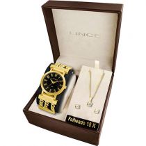 Kit Relógio Feminino Lince Analógico com Colar e Brincos - LRC4225L K620P2PK - L