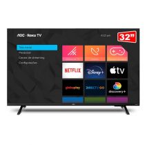 Smart TV 32" LED HD ROKU HDMI USB Conexão Wi-Fi Preto 32S5135/78G - AOC