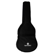 Capa Para Violão Folk Nylon Luxo Preta -  Harmonics
