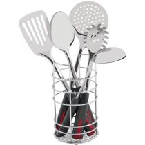 Conjunto Utensílios para Cozinha Inox Aroma 6 Peças MOR