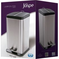 Lixeira Jaspe Inox 20 litros com Pedal e Balde 8234 - Mor