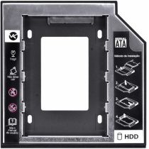 Adaptador Caddy P/ HD OU SSD Gaveta DVD Notebook - Vinik