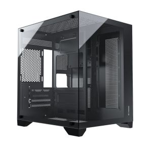 Gabinete Gamer Clarity Preto Lateral Vidro - Fortrek