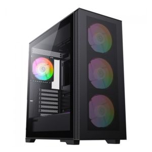 Gabinete Gamer Quest Mid Tower USB Lateral Vidro - Gamemax