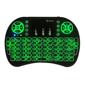 Mini Teclado S/fio Iluminado Led Colorido 3 Cores Pc 