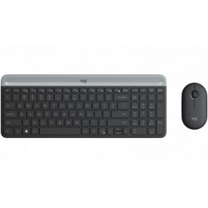 Kit Teclado + Mouse Sem Fio MK470, Cinza, Slim - Logitech 