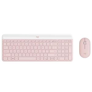 Kit com Teclado e Mouse Sem Fio Mk470 Rose - Logitech