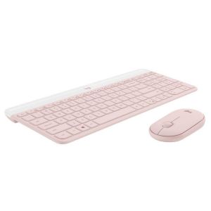 Kit com Teclado e Mouse Sem Fio Mk470 Rose - Logitech