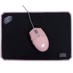 Kit Mouse Gamer e Mousepad MC-104 Rosa - Oex