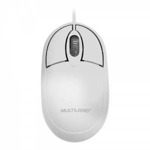 Mouse C/Fio USB Classic 1200dpi MO302 Branco - Multilaser