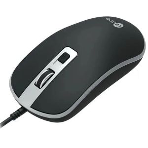 Mouse com Fio USB MS104 Preto - Lecoo 