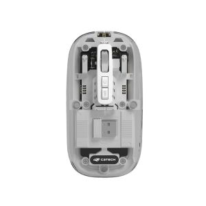 Mouse S/Fio Recarregavel Wifi e Bluetooth Branco– C3Tech